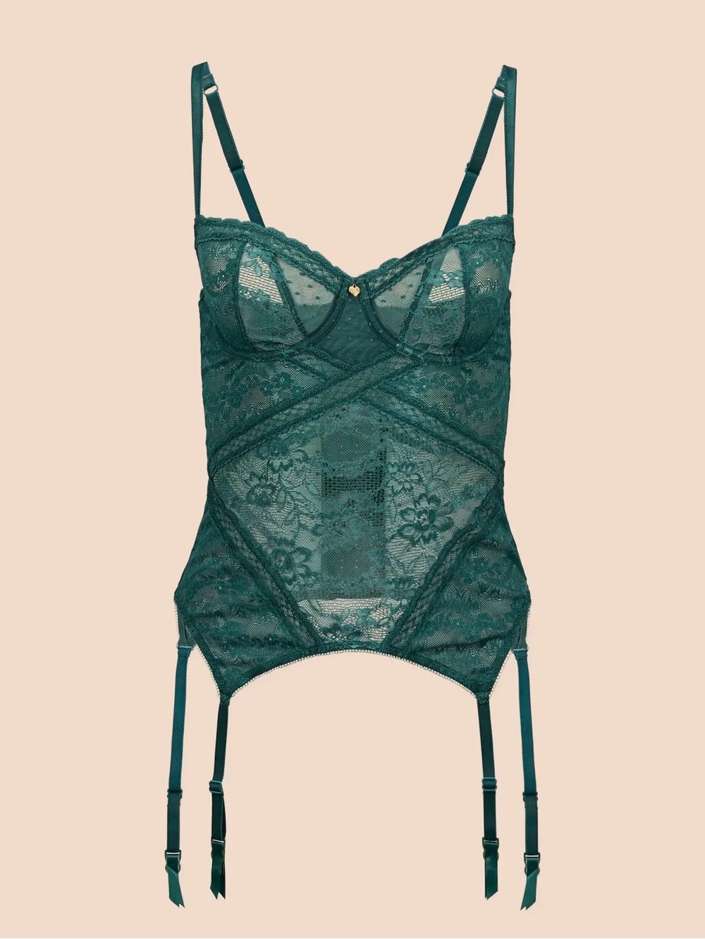 Adore Me Green Scottie Bustier
